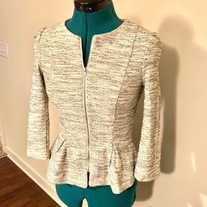 Black and white blazer